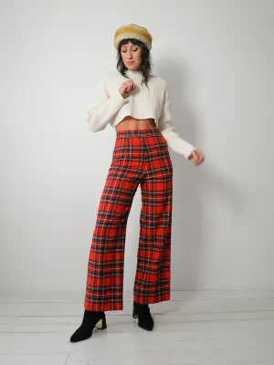 1970's Wool Tartan Plaid Pants