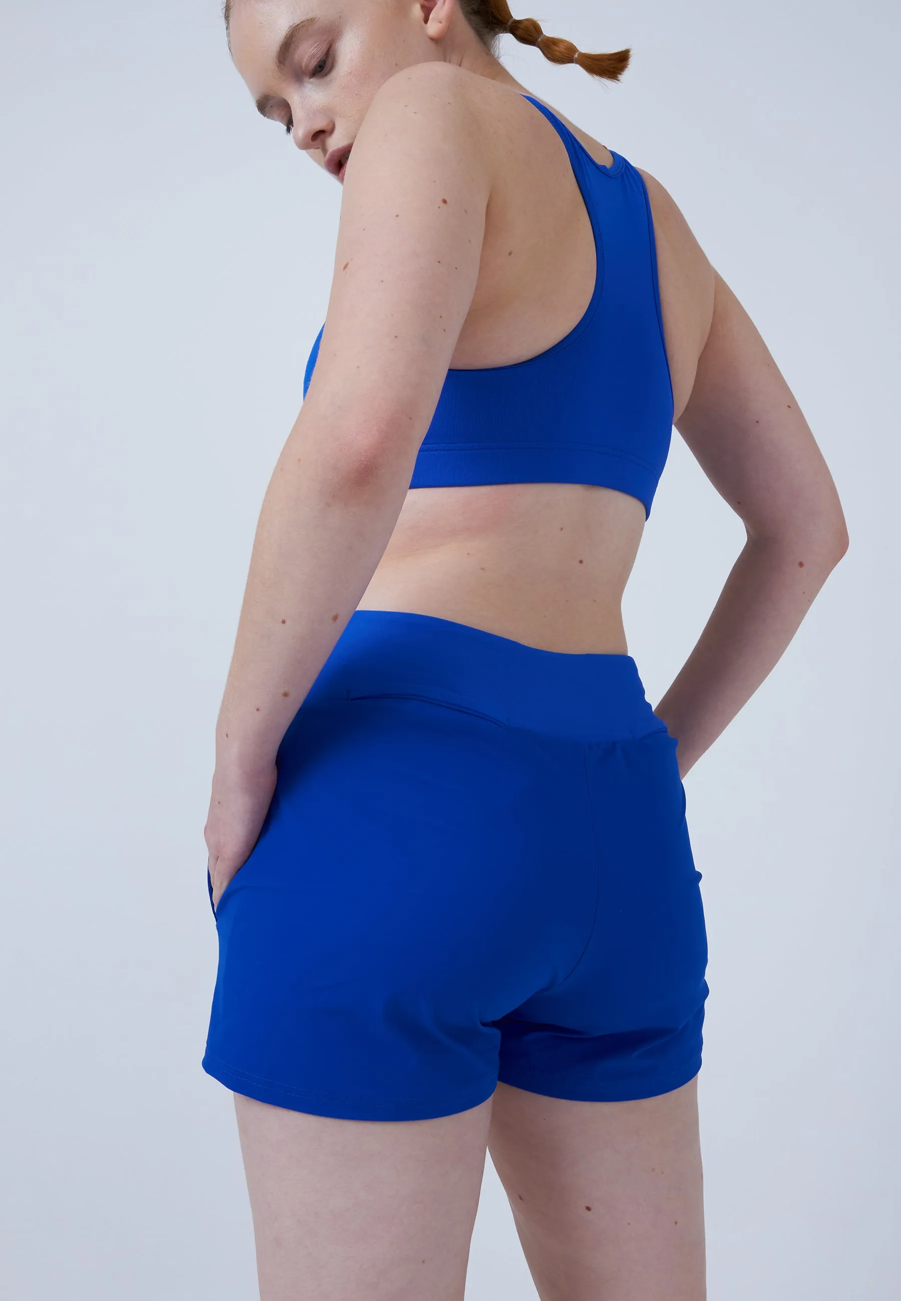 Advantage Tennis Shorts with ball belt, cobalt blue