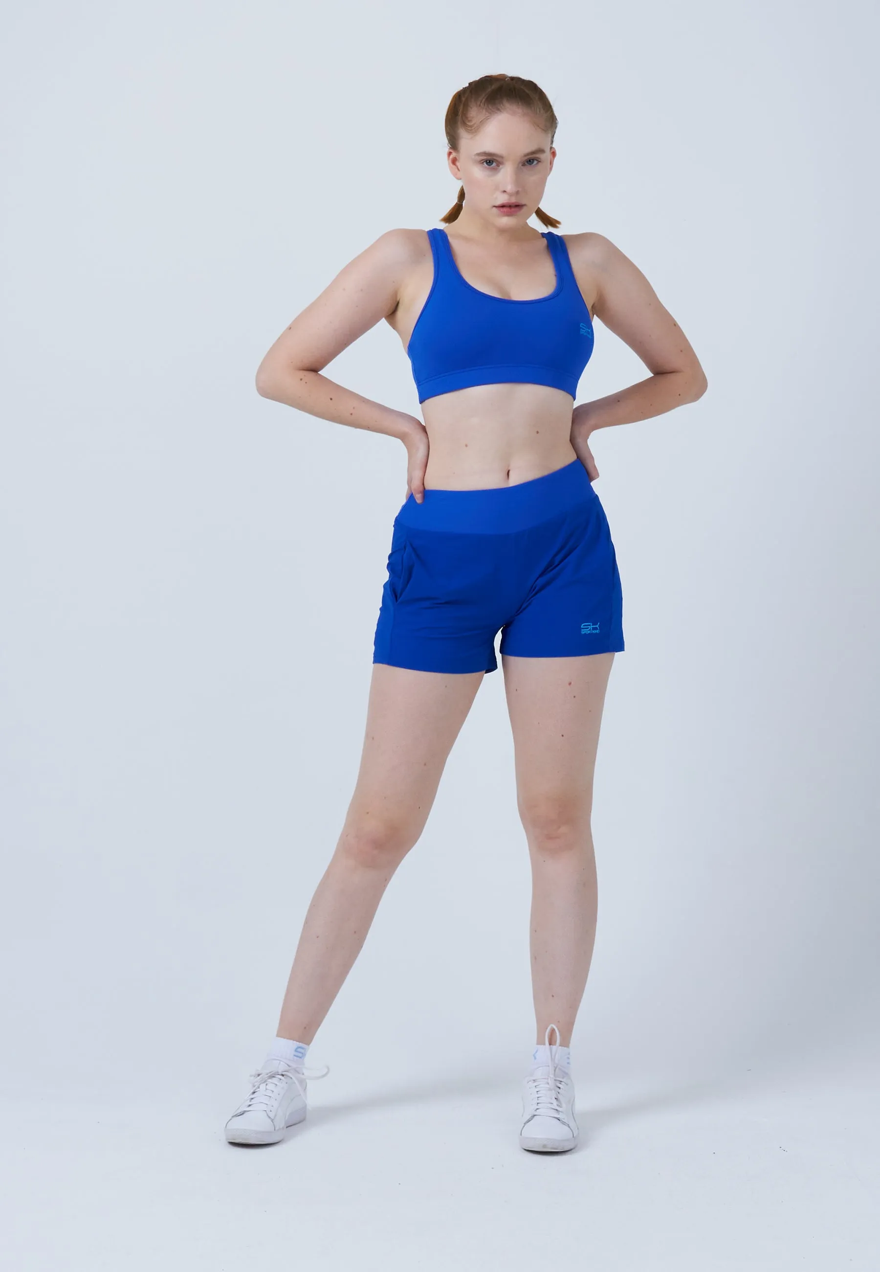 Advantage Tennis Shorts with ball belt, cobalt blue