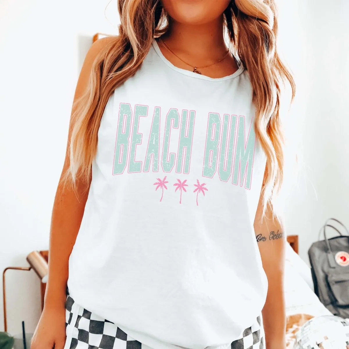 Beach Bum Palm Trees Comfort Color Tank