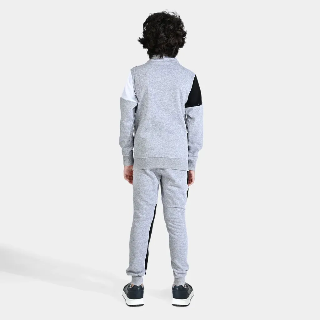 Boys Fleece 2 Piece Suit Knicks-Heather Grey