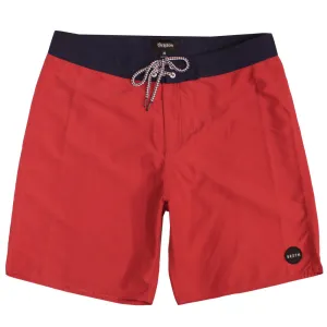 Brixton Plank Board Shorts Red Navy