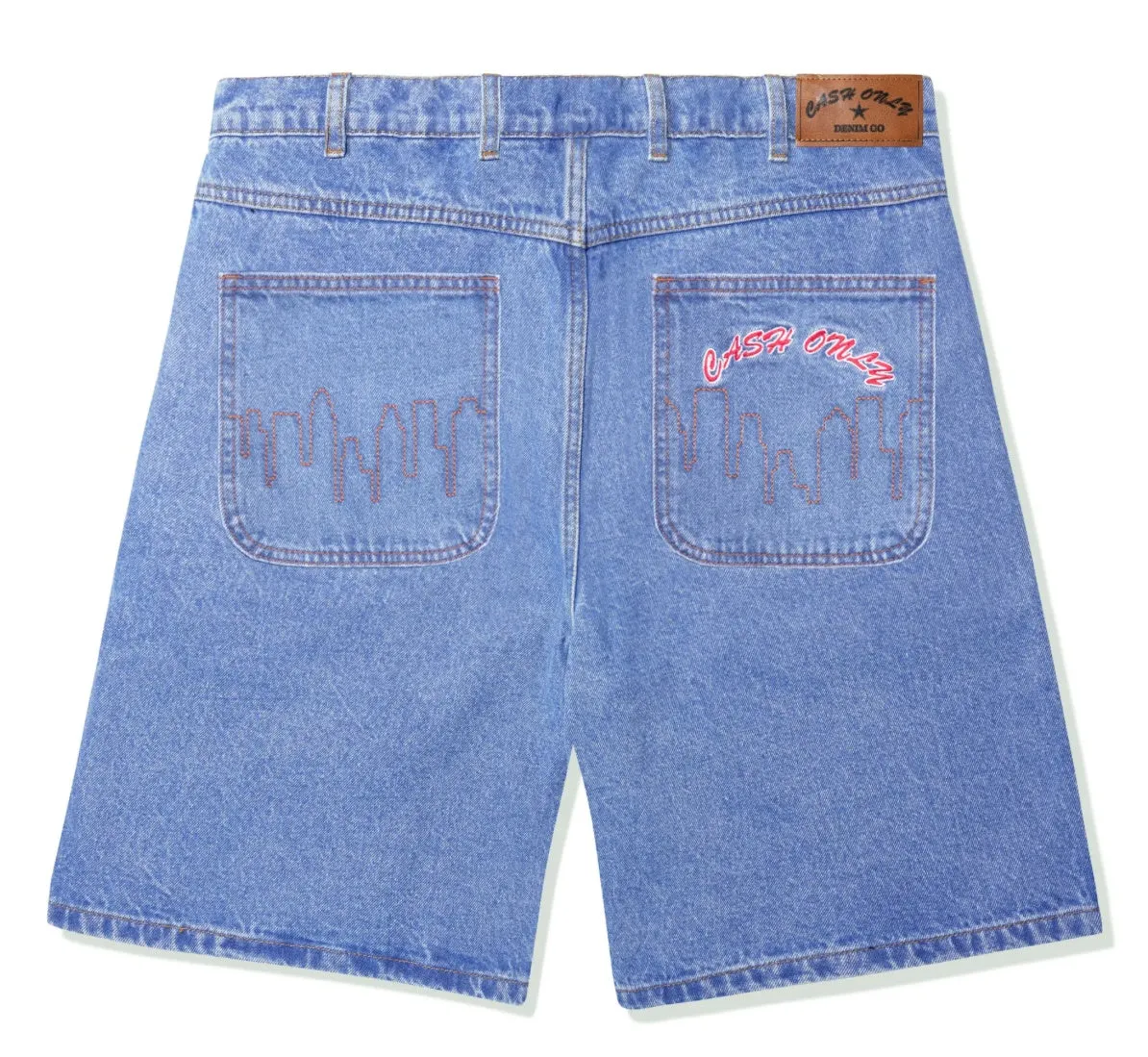 Cash Only Logo Denim Jorts / Washed Indigo