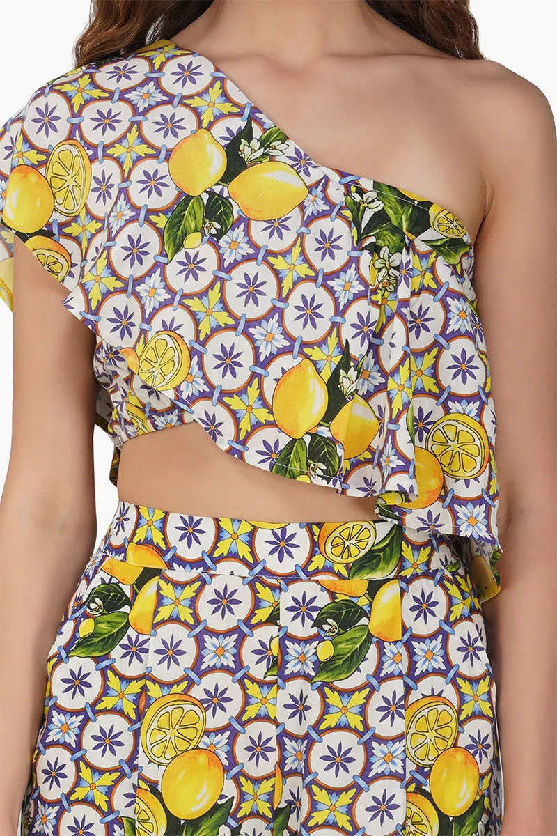 Citrus Lemon Printed Top