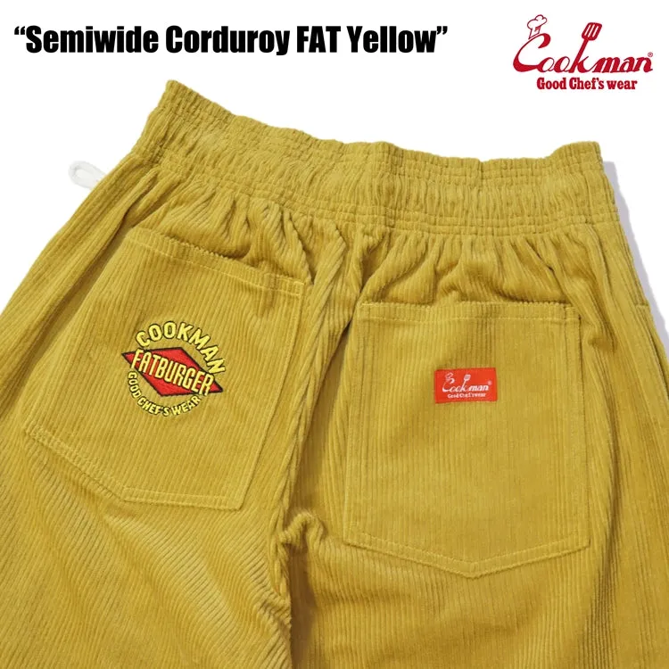 Cookman Chef Pants Semiwide- Corduroy :  FAT Yellow