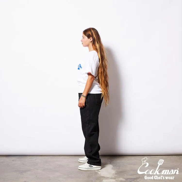 Cookman Chef Pants Semiwide- Denim : Black