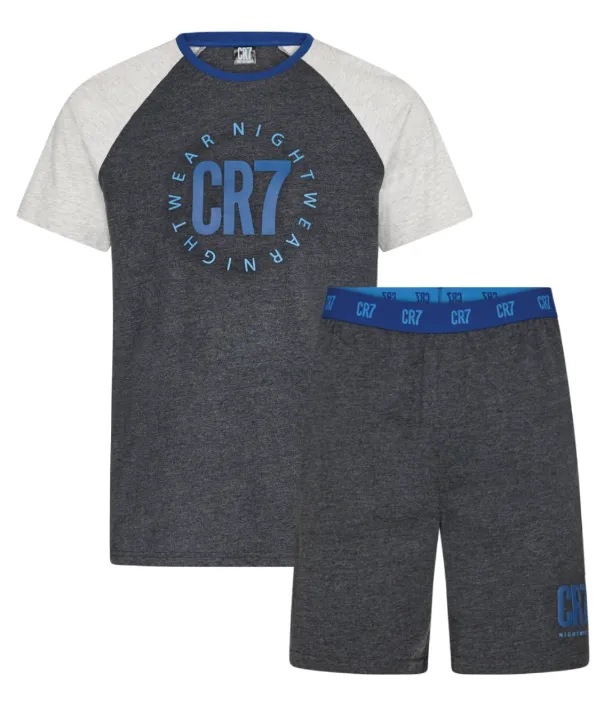 CR7 Men's Loungewear Set- Shorts, Short Sleeve