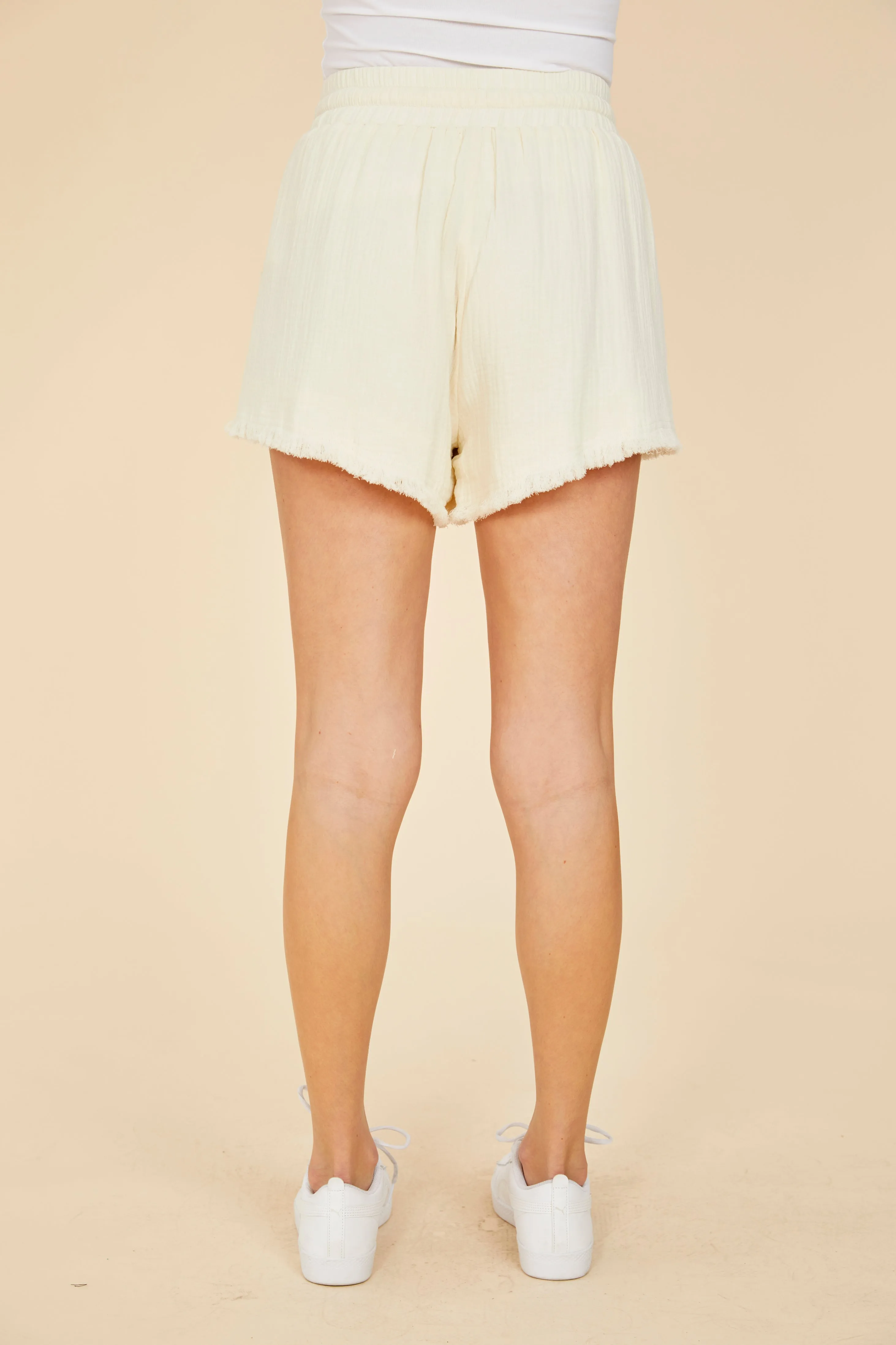 Drawstring Gauze Shorts