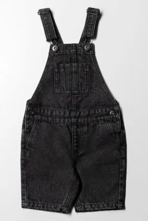 Dungaree Shorts Charcoal