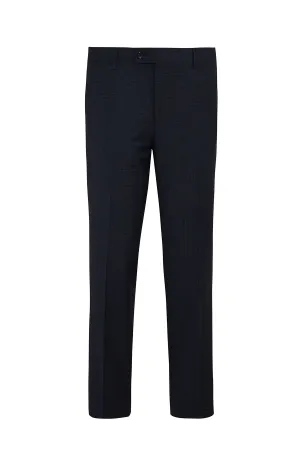 Dynamic Fit Side Pocket Low Waist Unpleated Wool Navy Dress Pants, Navy K.