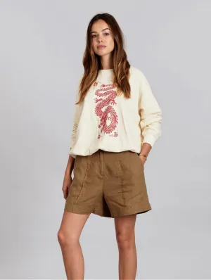 Emmie Women's Linen Shorts | Khaki