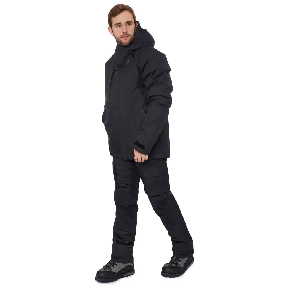 FHM Guard Insulated Winter Fishing Suit 20000 mm Black Jacket Black Pants