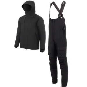 FHM Guard Insulated Winter Fishing Suit 20000 mm Black Jacket Black Pants