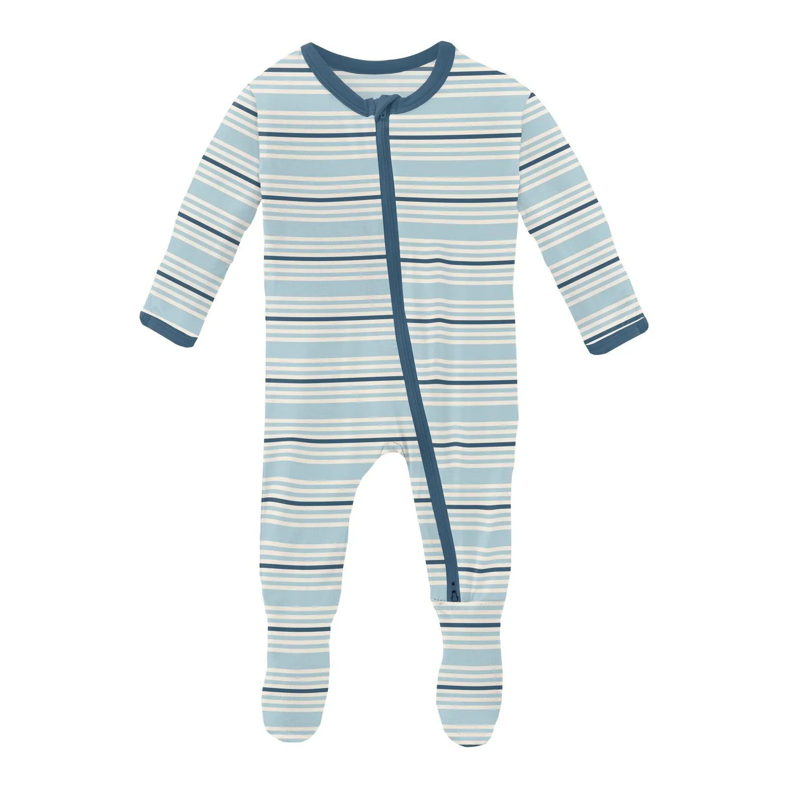 Footie with 2-Way Zipper Jetsam Stripe