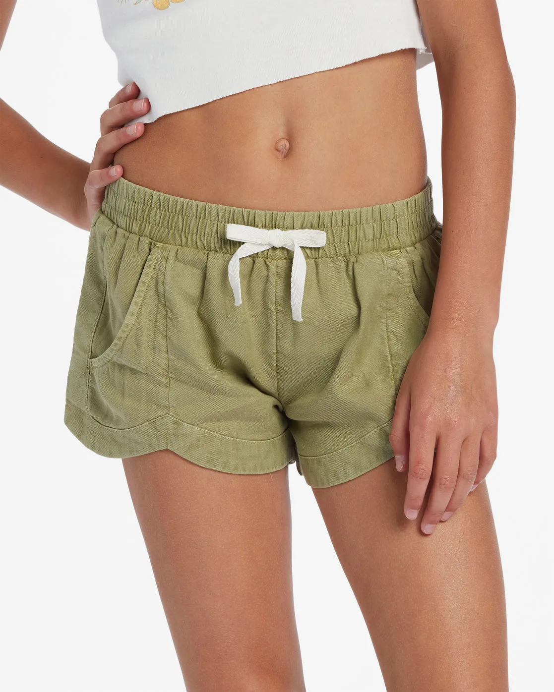 Girl's Mad For You Shorts - Avocado