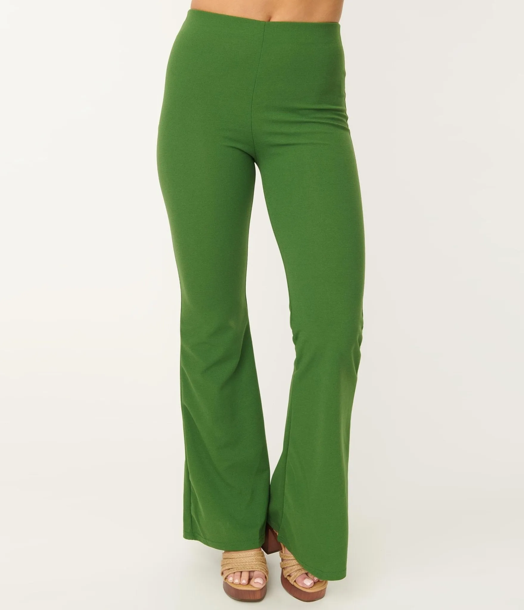 Green Flare Pants