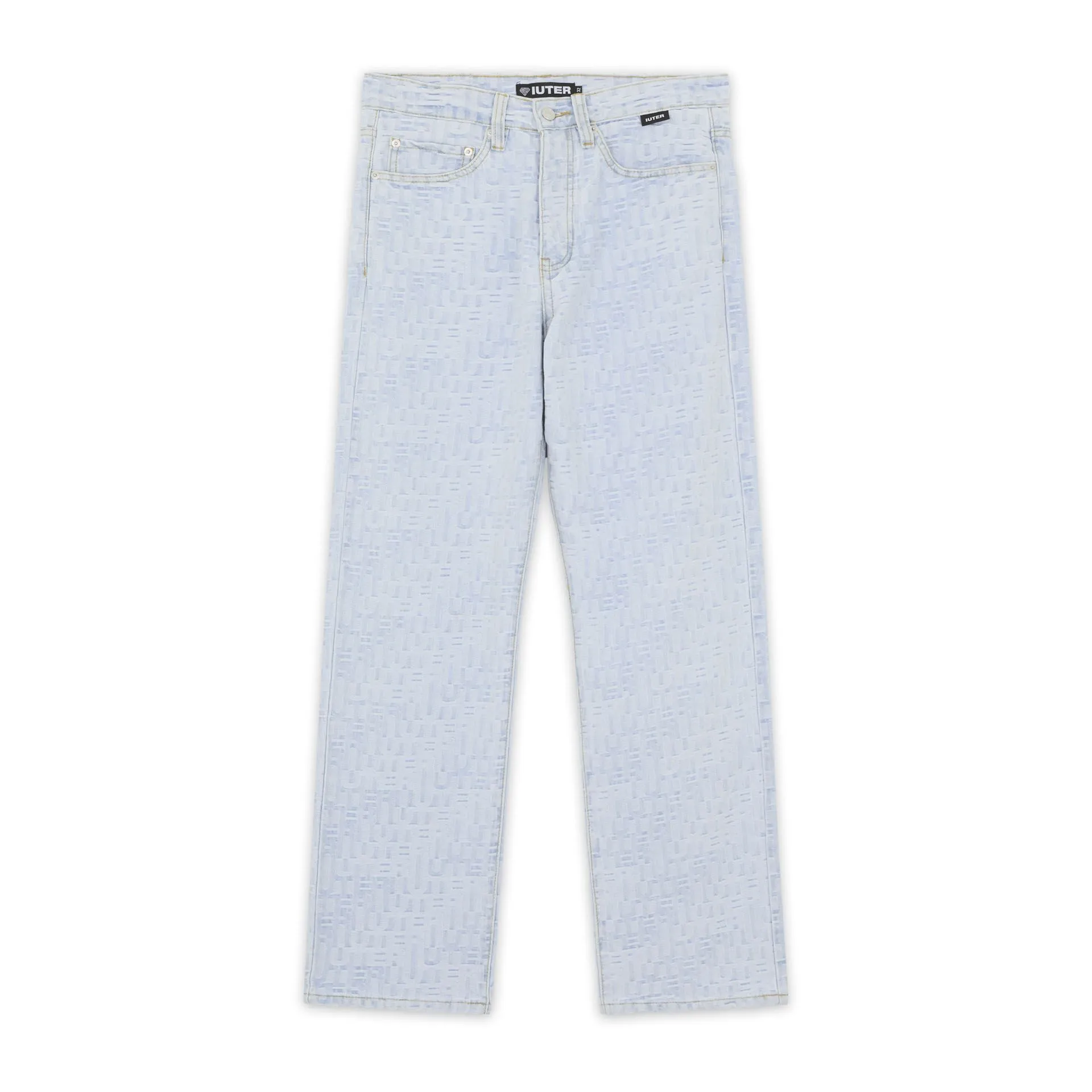 IUTER JACQUARD LOOSE DENIM LIGHT BLUE