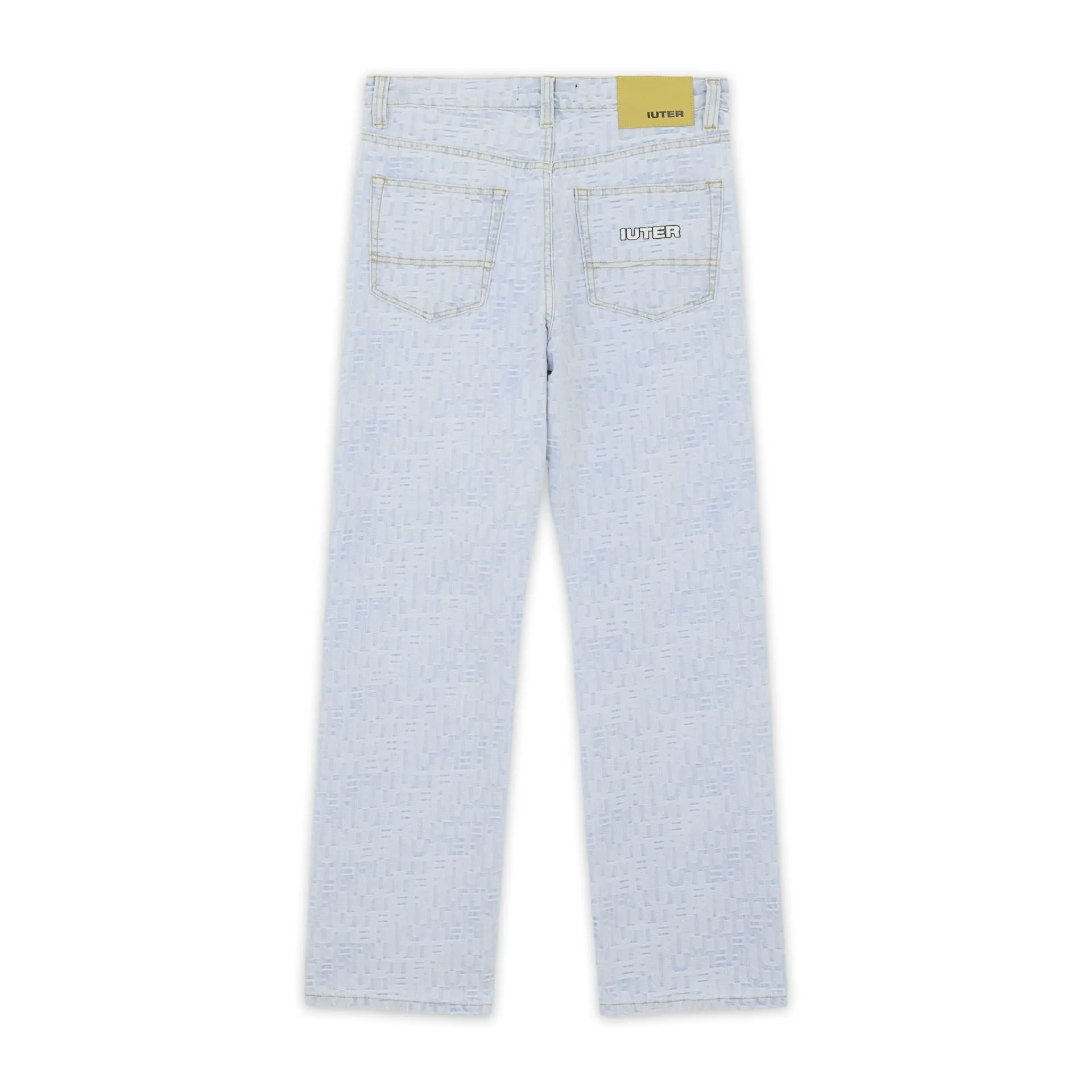 IUTER JACQUARD LOOSE DENIM LIGHT BLUE