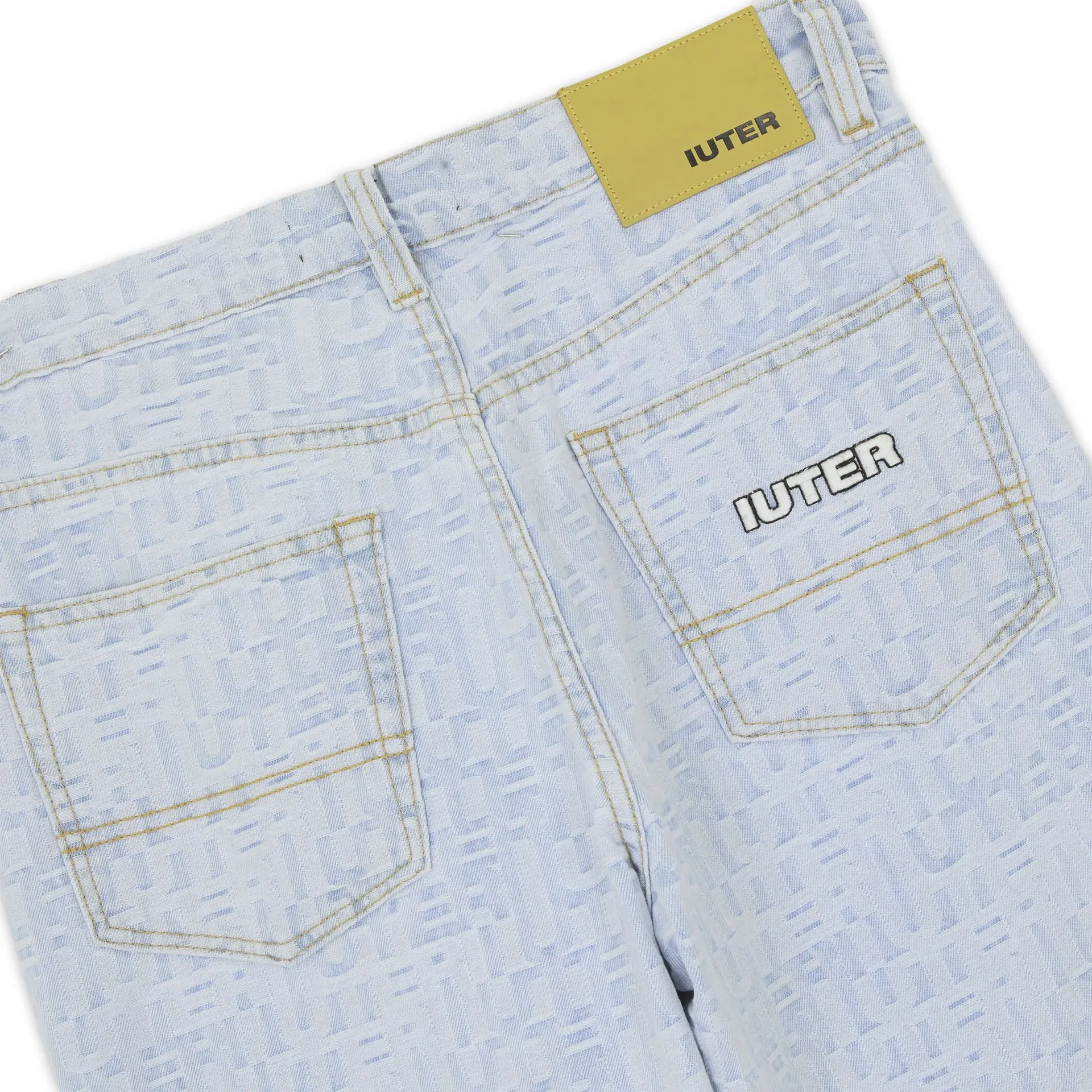 IUTER JACQUARD LOOSE DENIM LIGHT BLUE