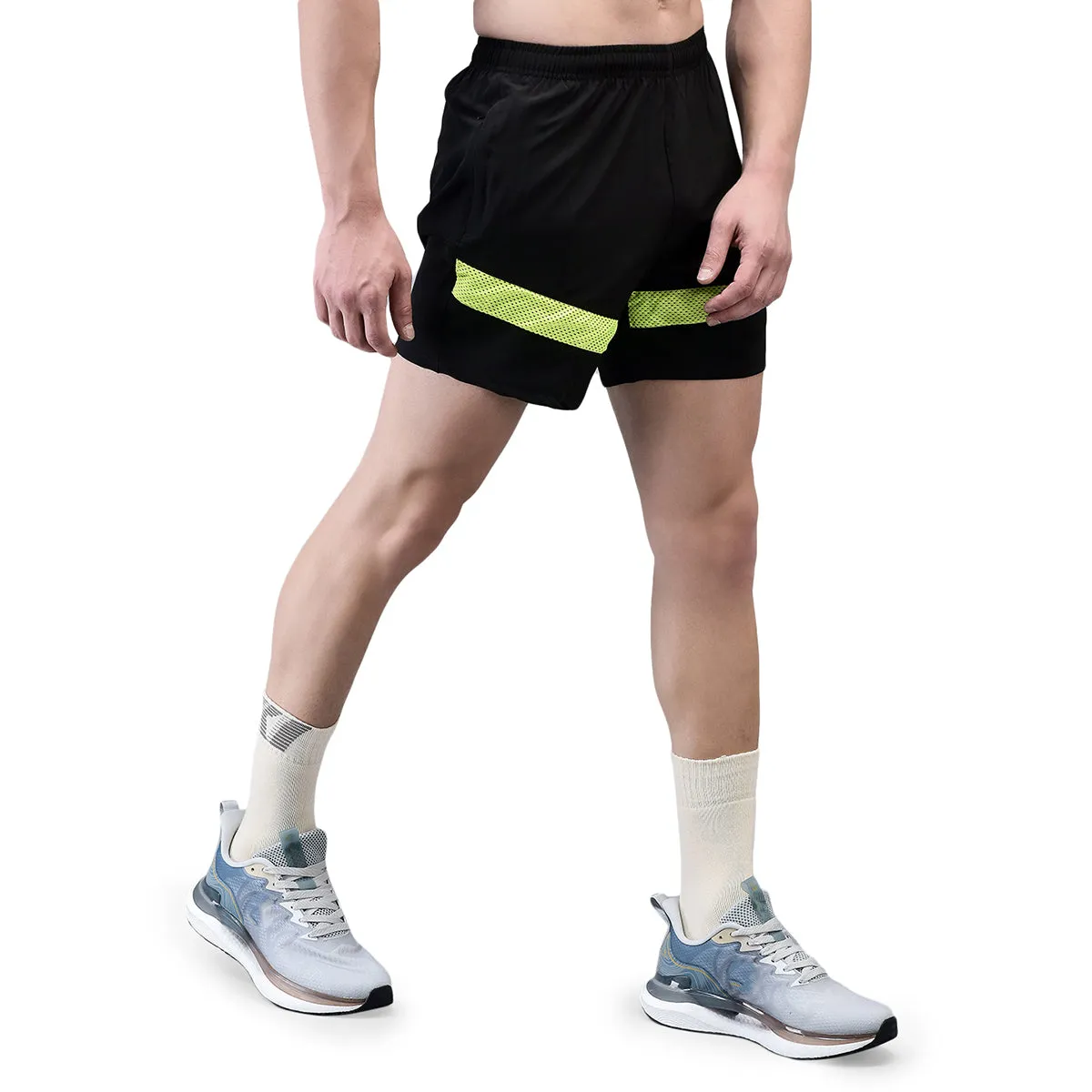 KI Elite Black Neon Training Shorts - Performance Gear for Professional Athletes