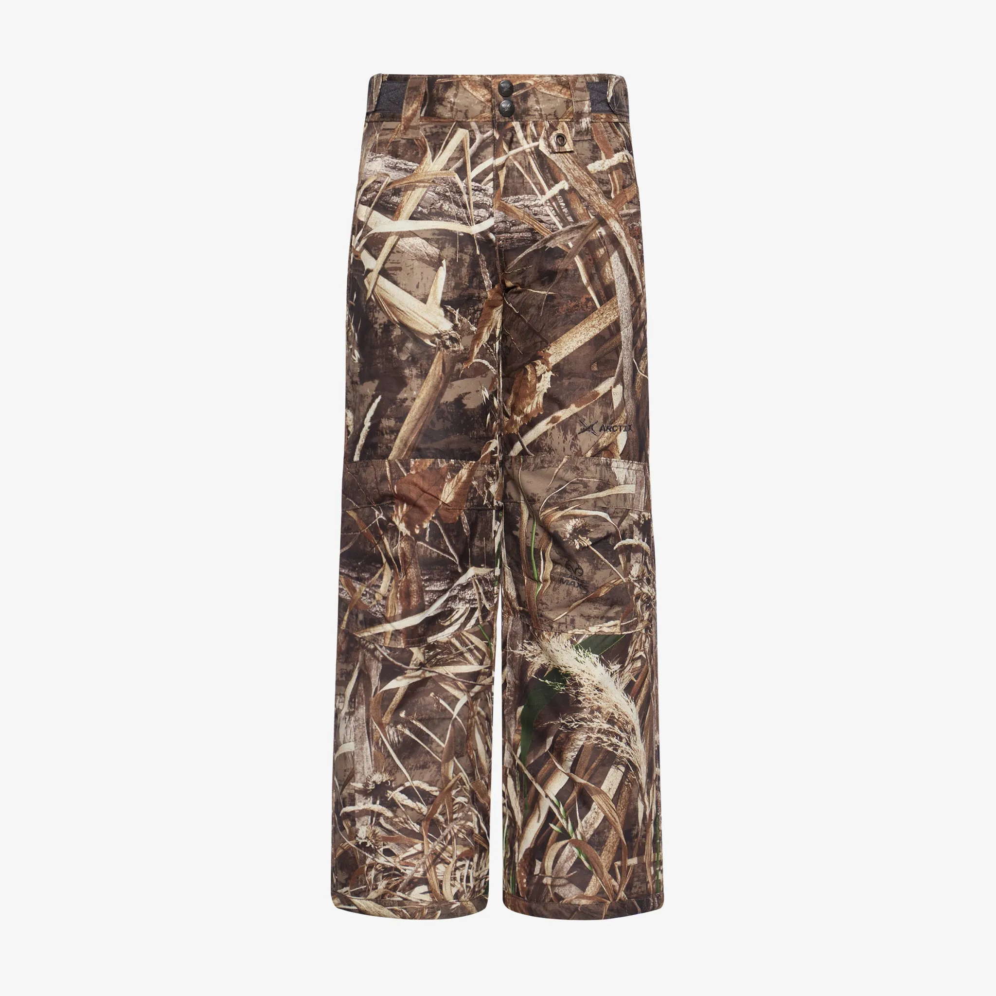 Kids Camo Snow Pants with Reinforced Knees and Seat