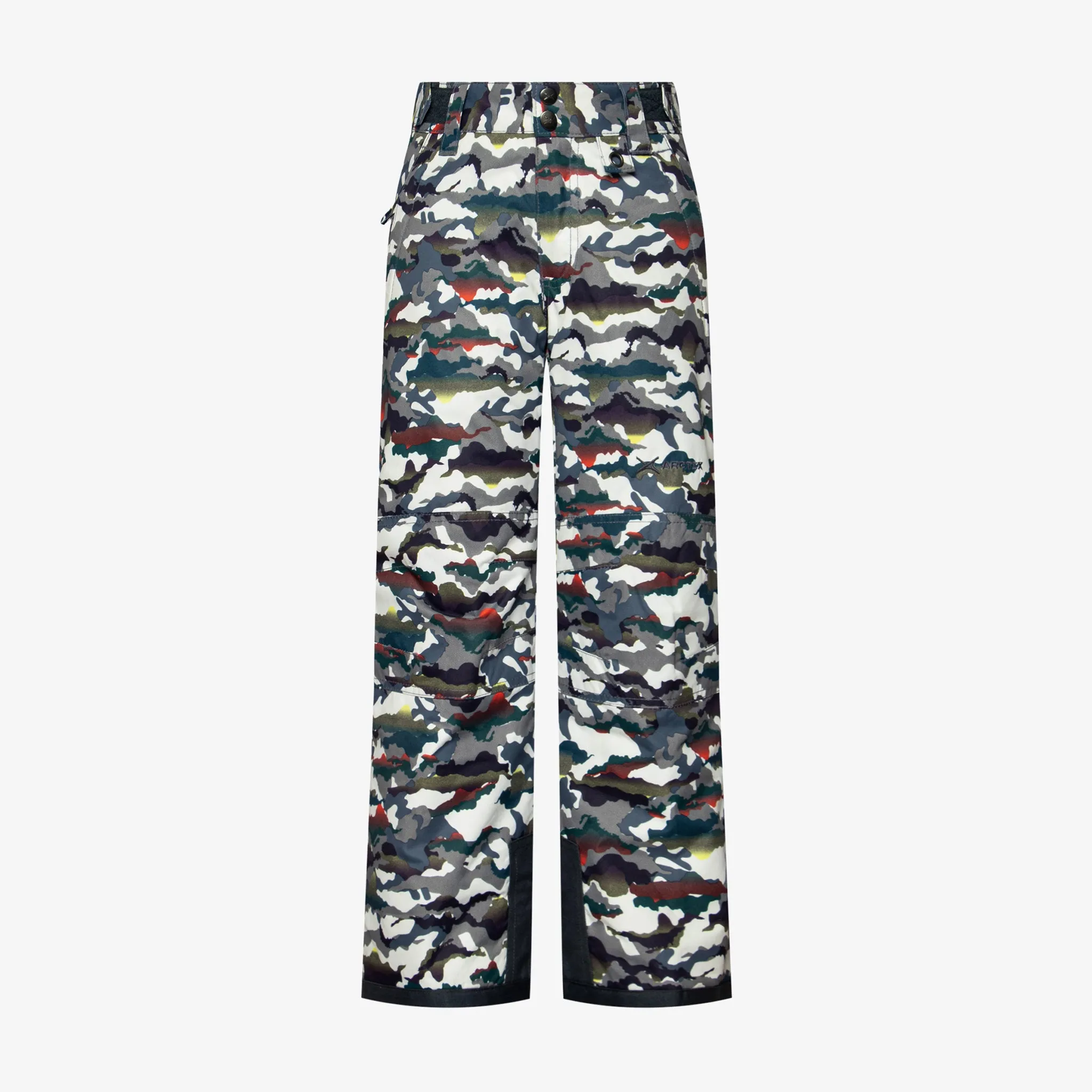 Kids Camo Snow Pants with Reinforced Knees and Seat