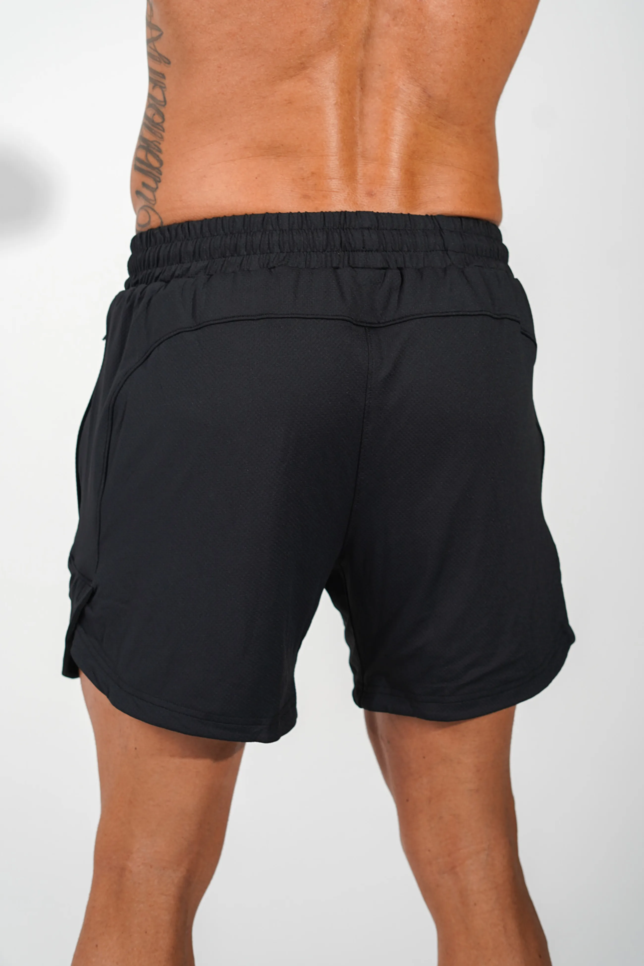 KTP MEN'S HI TECH SHORTS - BLACK