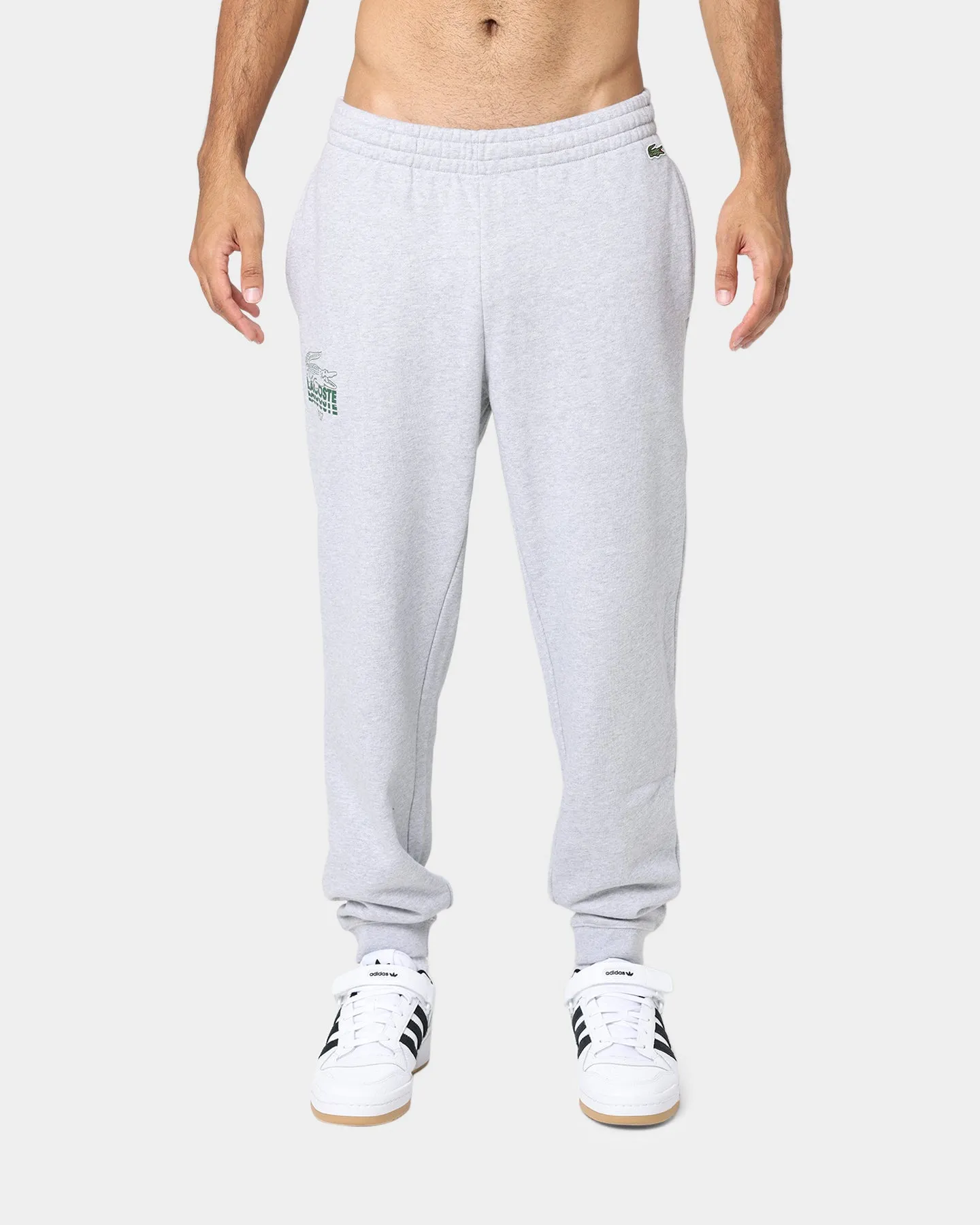 Lacoste Lifestyle Croc Logo Track Pants Silver Chine