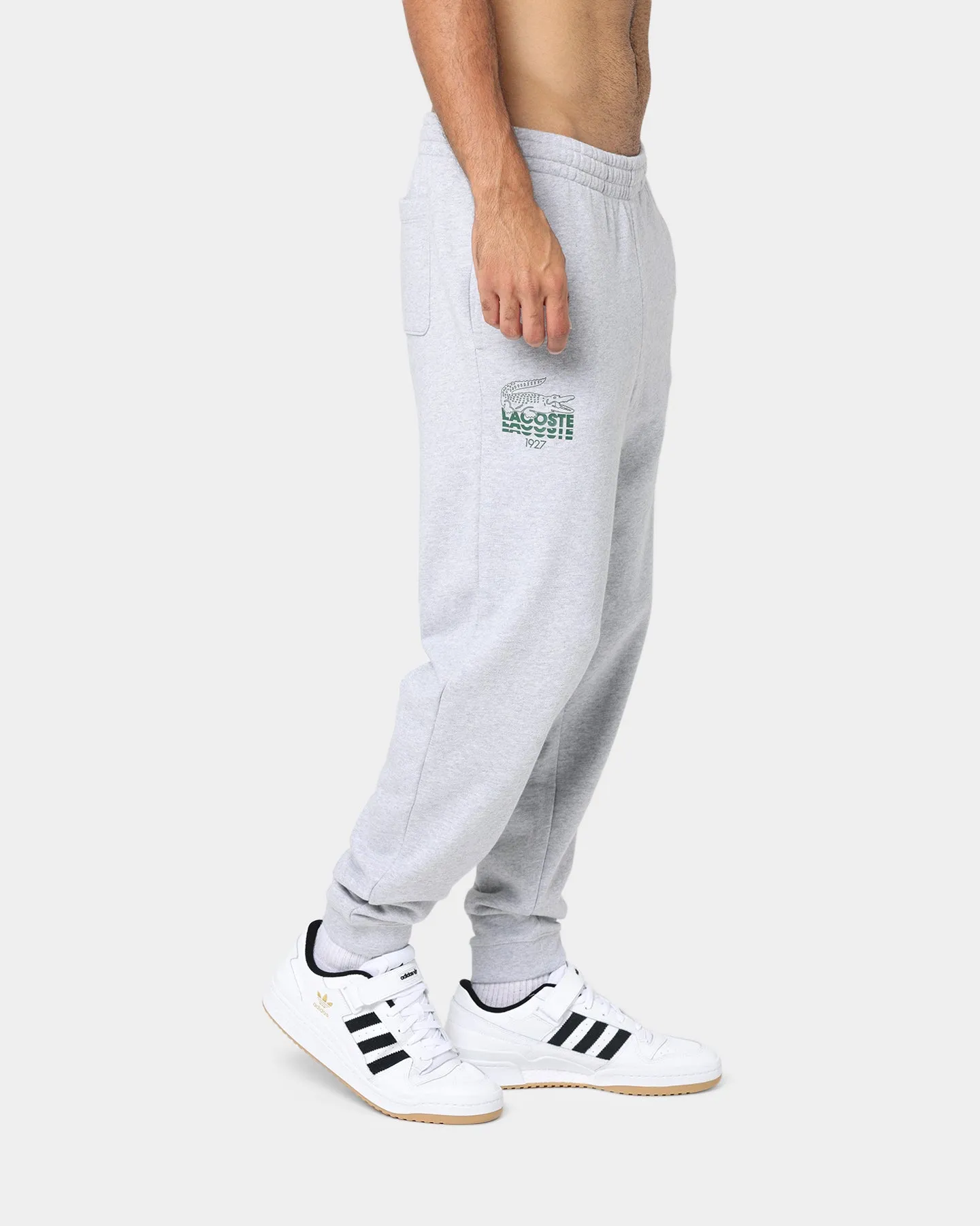 Lacoste Lifestyle Croc Logo Track Pants Silver Chine