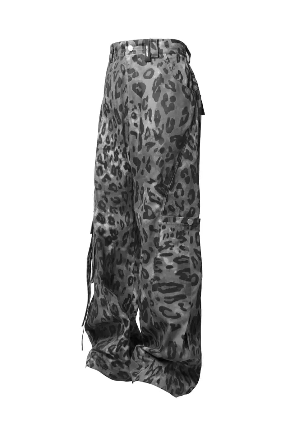 Leopard Print Ribbon Wide Leg Pants