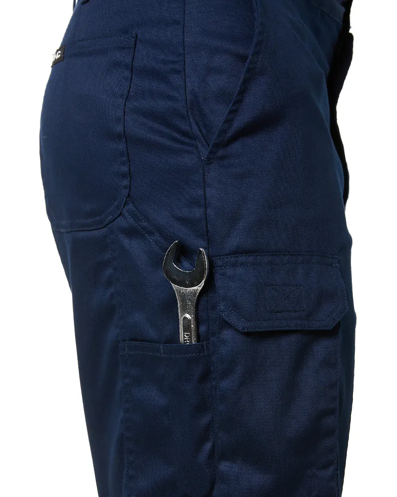 Lightweight Cool-Breeze Cotton Cargo Shorts - Navy