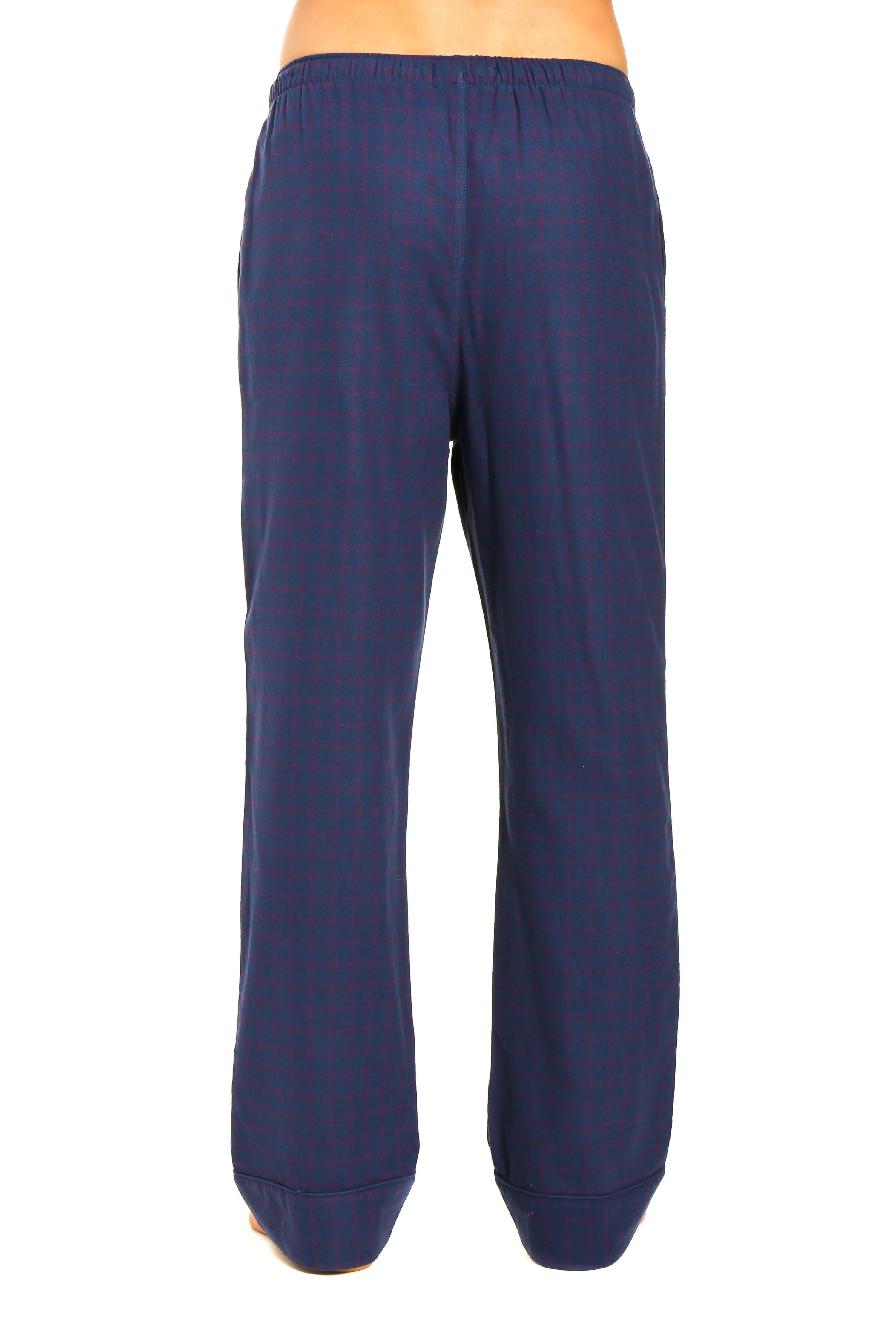 Mens 100% Cotton Flannel Lounge Pants