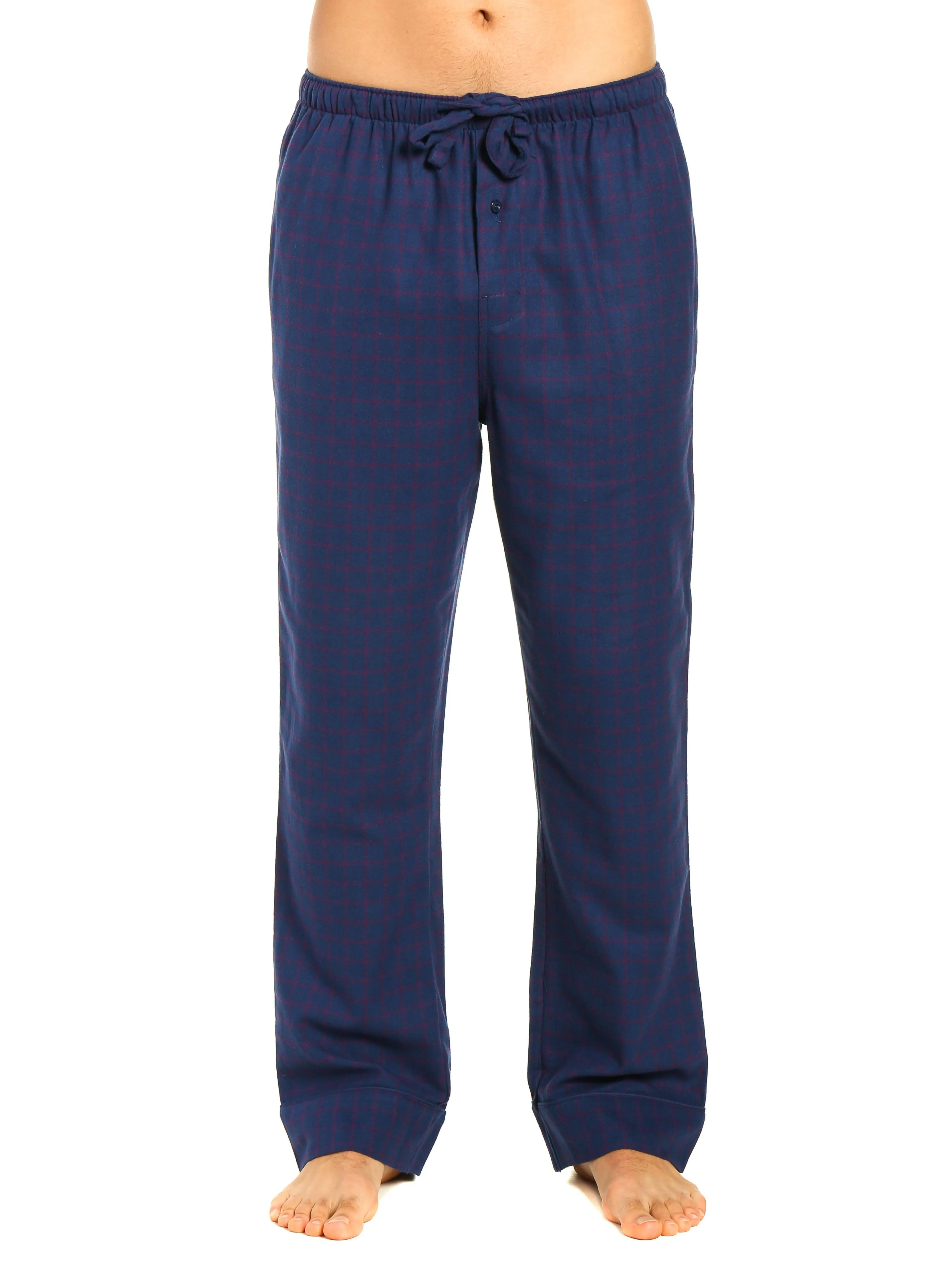 Mens 100% Cotton Flannel Lounge Pants