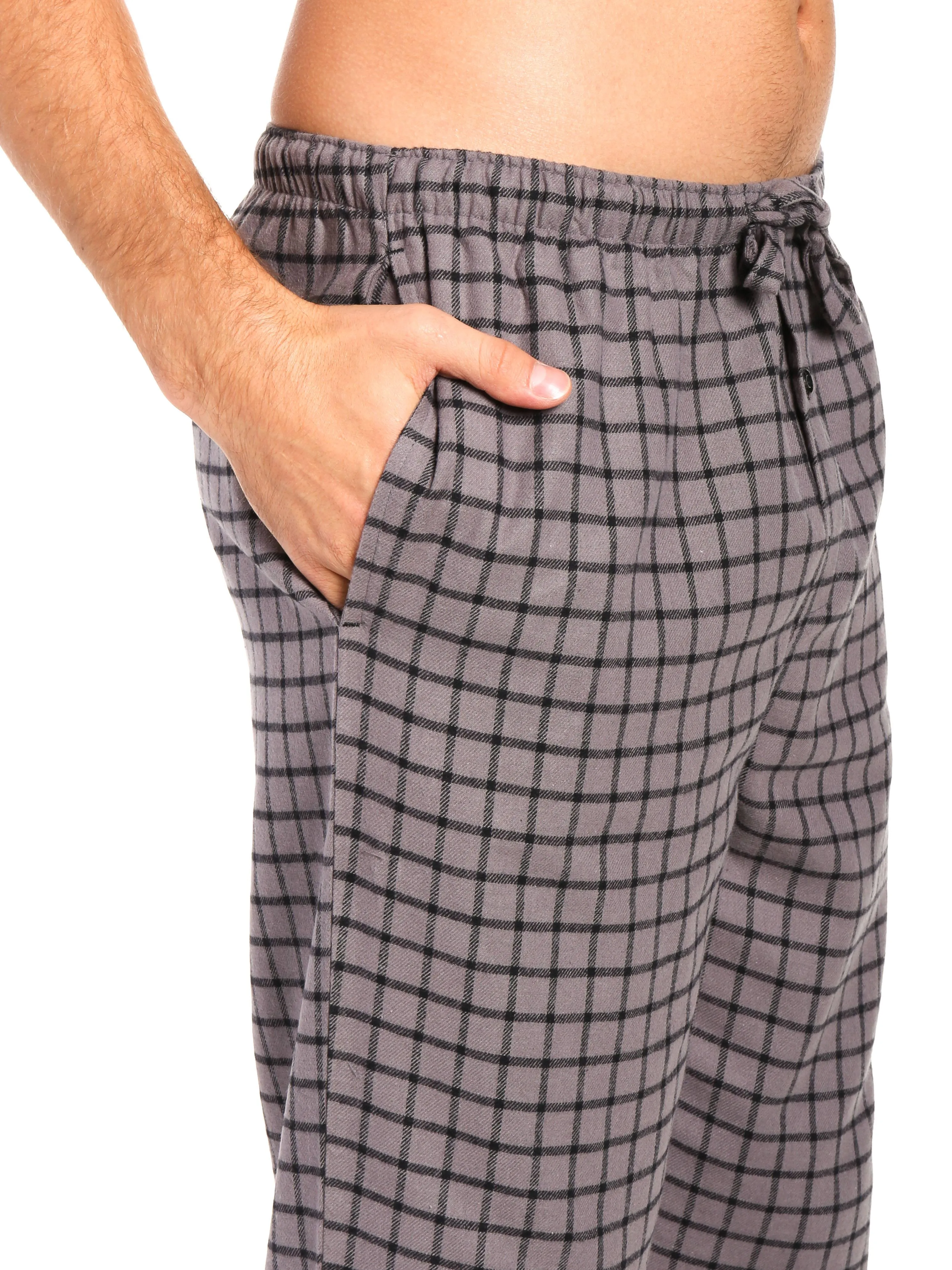 Mens 100% Cotton Flannel Lounge Pants