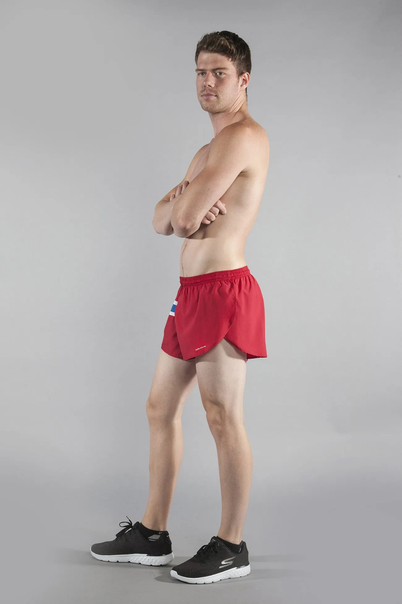 Men's Flag 1" Elite Split Shorts [N] - Norway