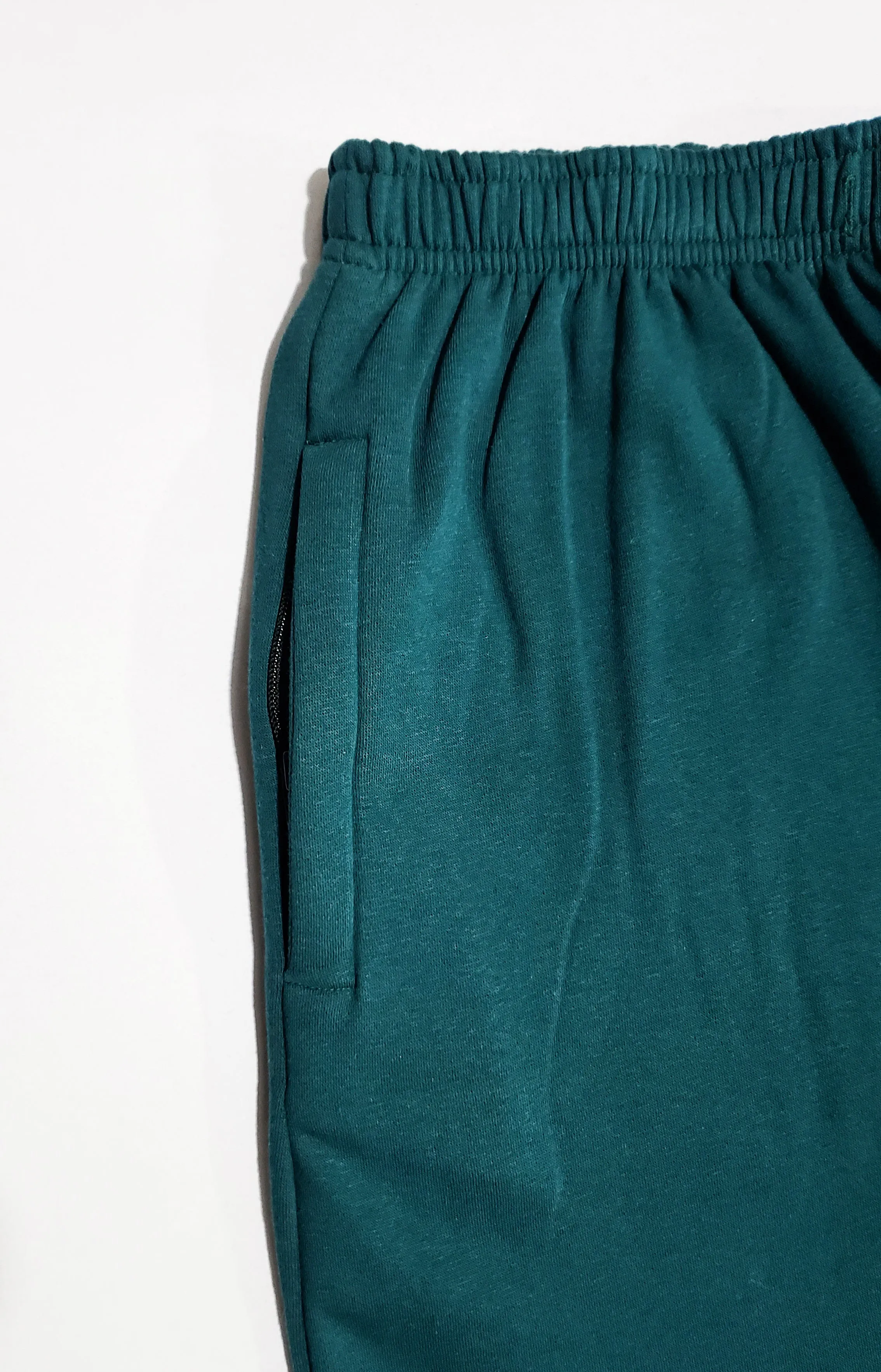 Men's Signature- Zipper Fleece Pants (Teal Green)