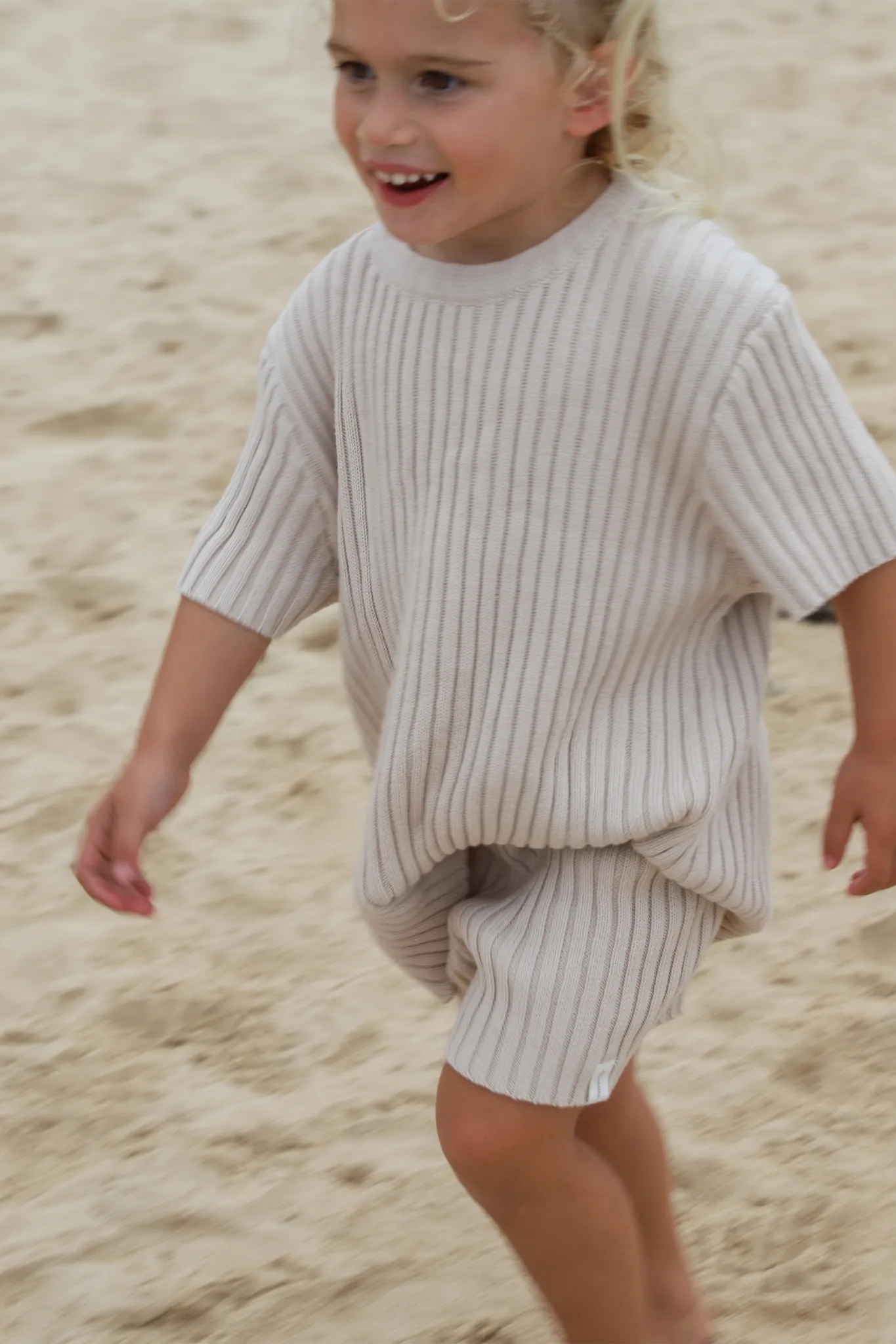 Mini Rib Knit Shorts (Shell)