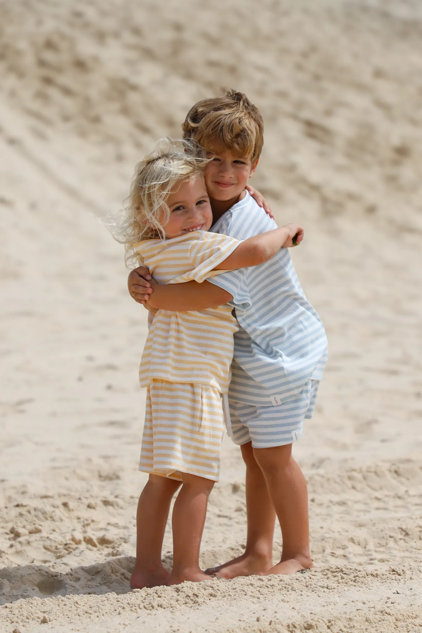 Mini Rib Stripe Shorts (Sunrise Yellow)