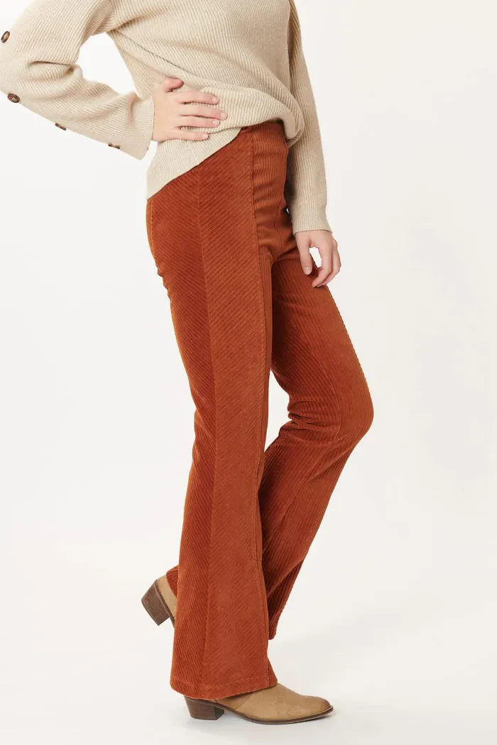 Nancy Corduroy Flare - Rust