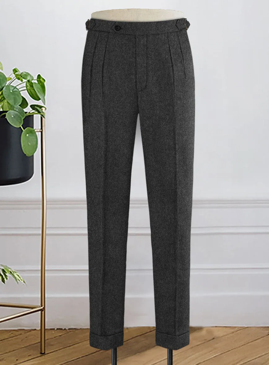 Naples Charcoal Highland Tweed Trousers