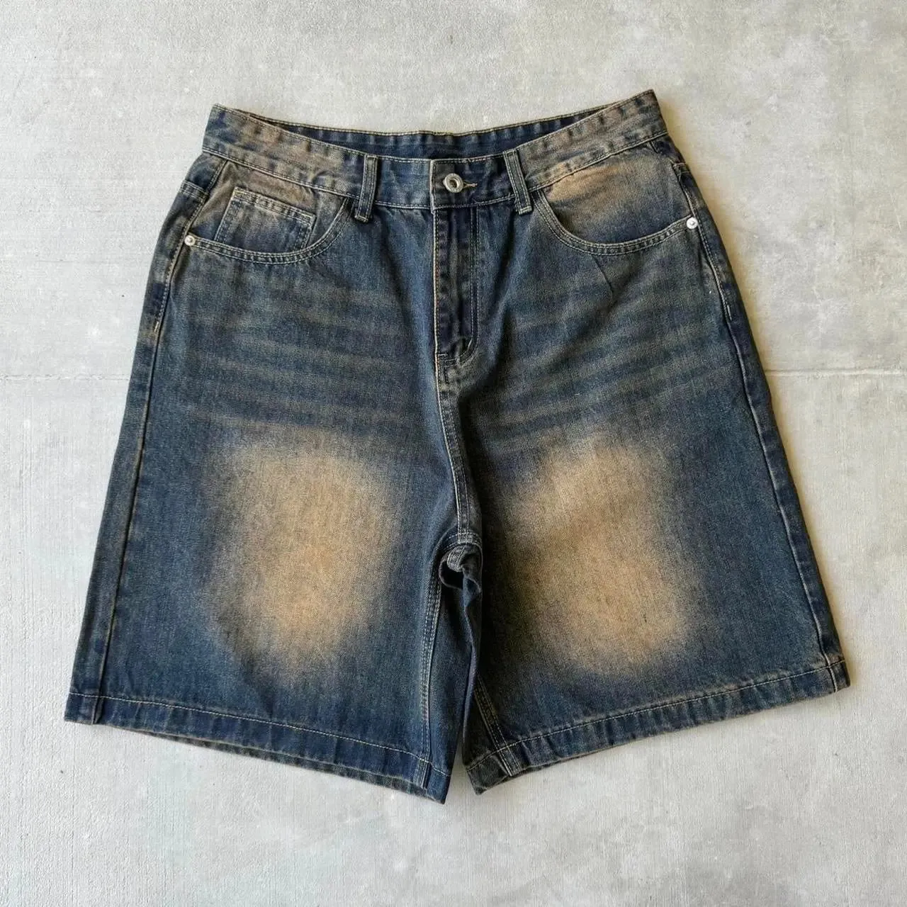 Navy Desert Wash Baggy Jorts