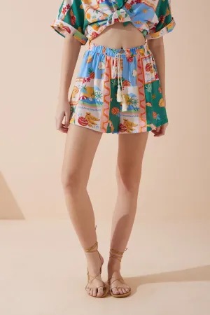 Praia Multicolour Tropical Drawstring Shorts