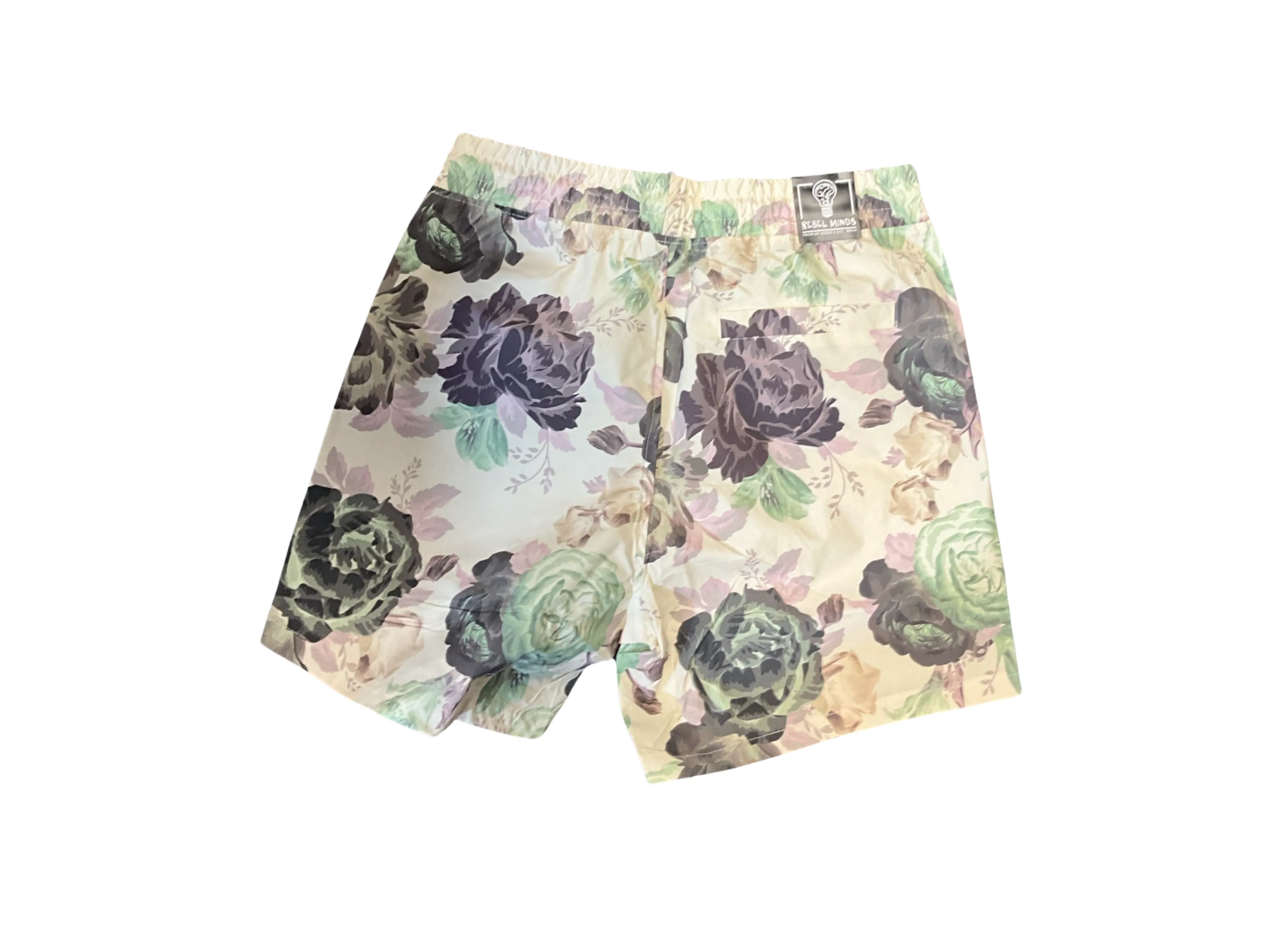 Rebel Minds Vintage Rose Board Mesh Short - Cream