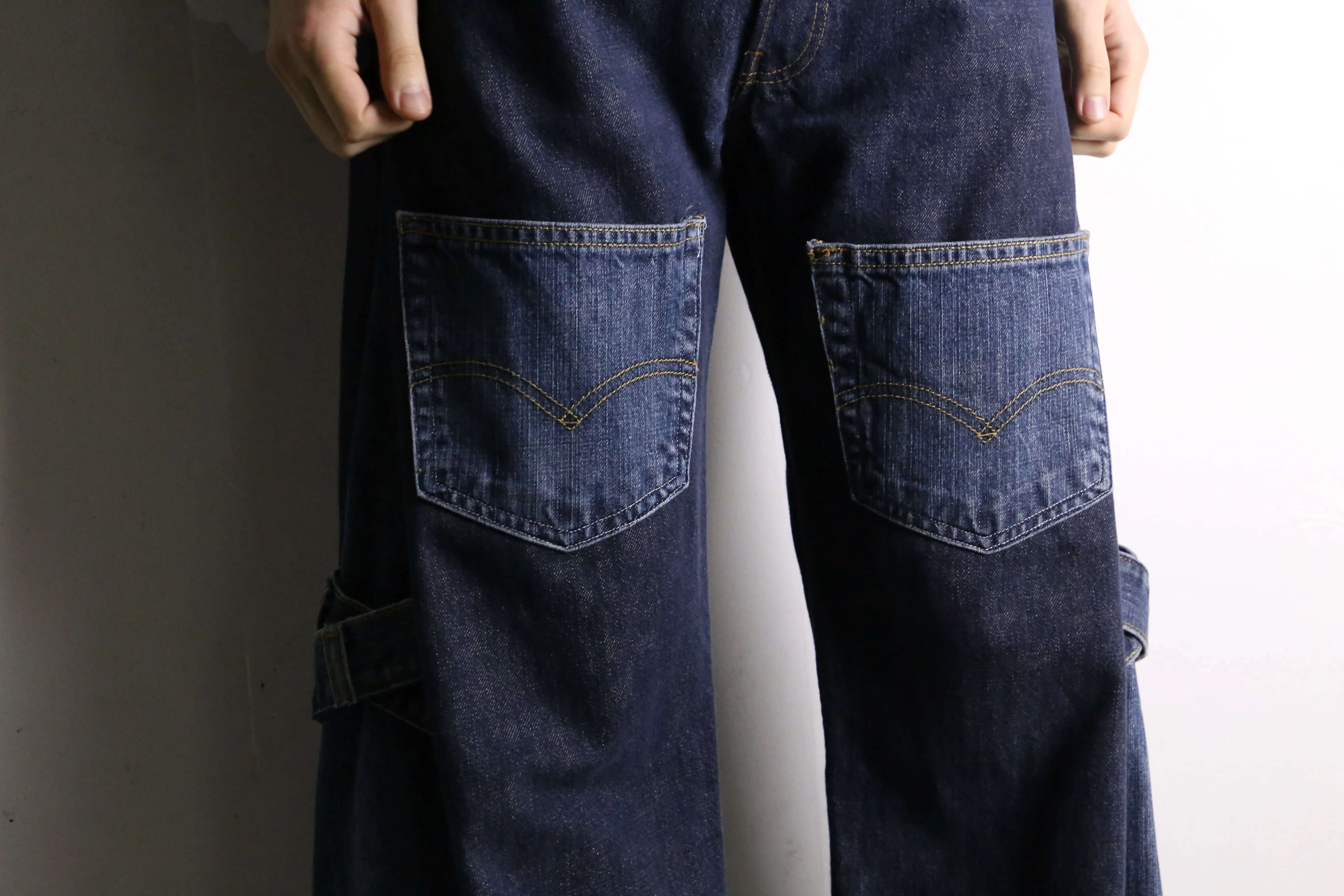 remake "再構築" baggy flair denim pants