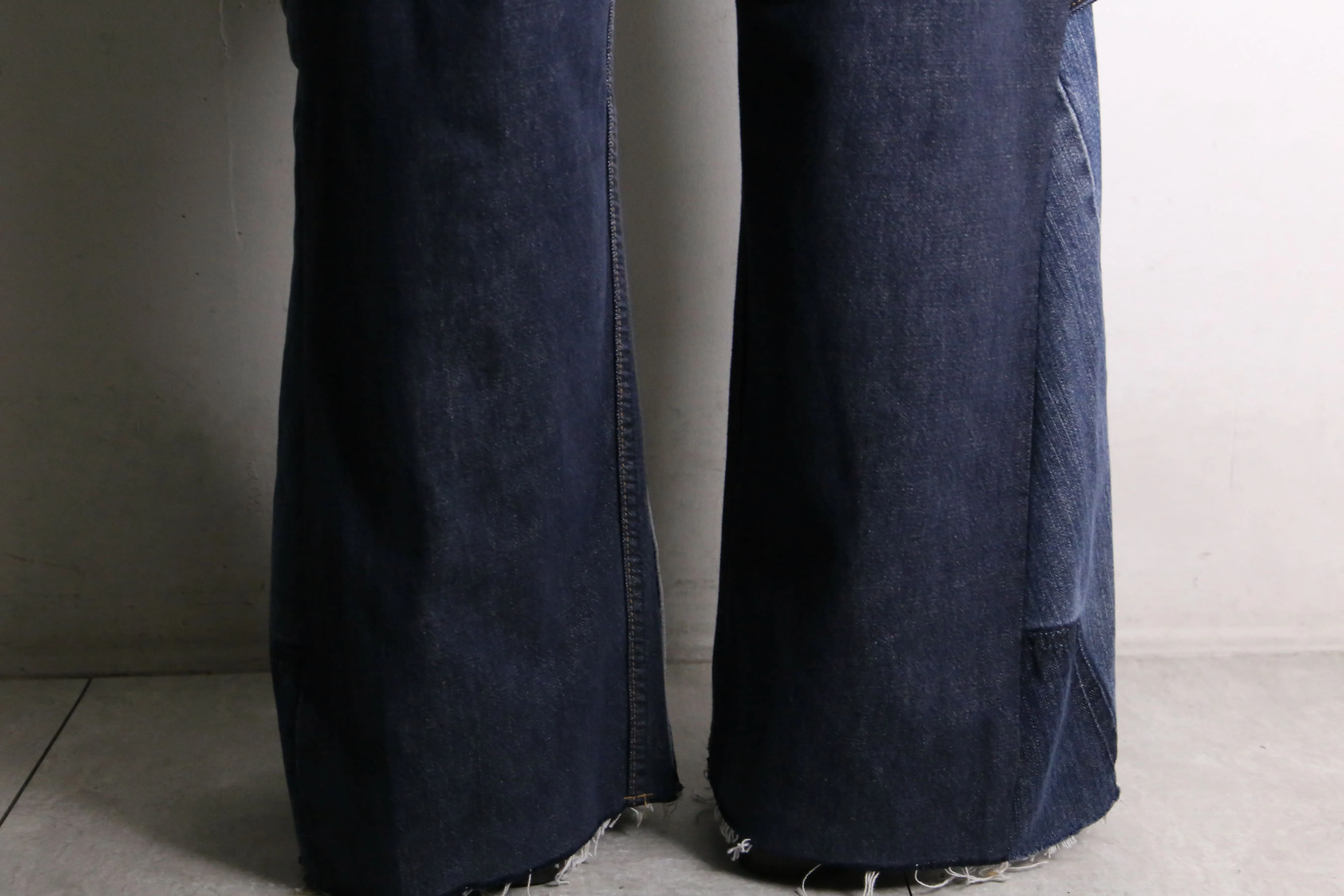 remake "再構築" baggy flair denim pants