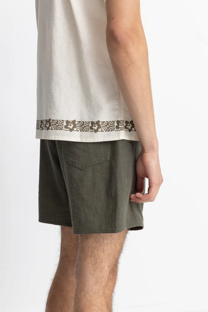 Rhythm Textured Linen Jam - OLIVE