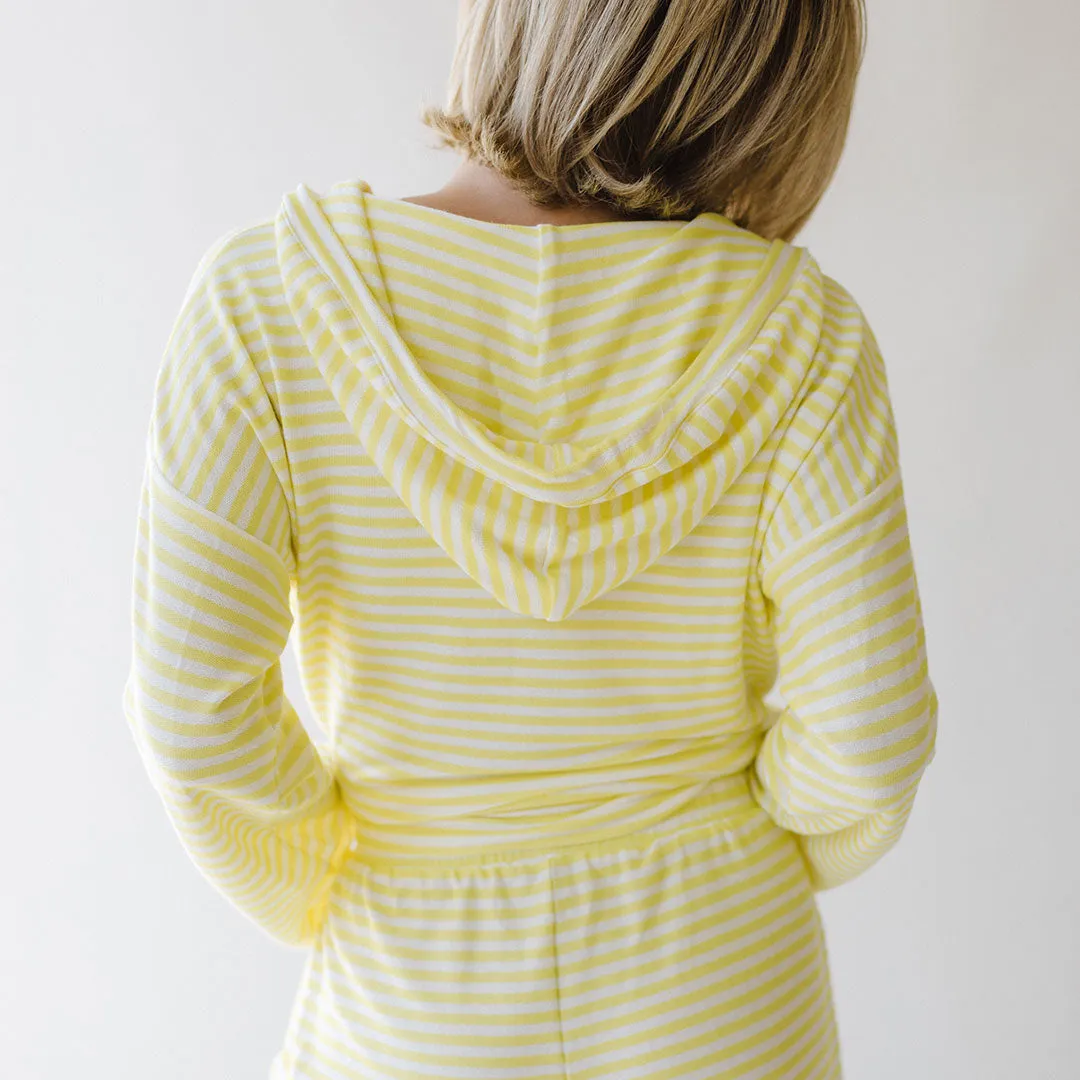 Sailor Stripe Hoodie, Yellow Stripe