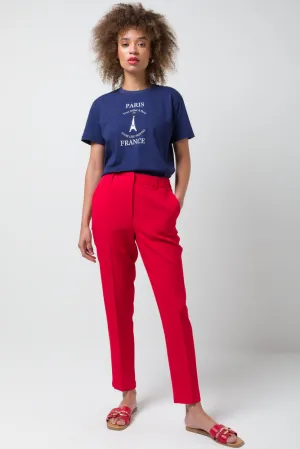 Slim Leg Pants Red