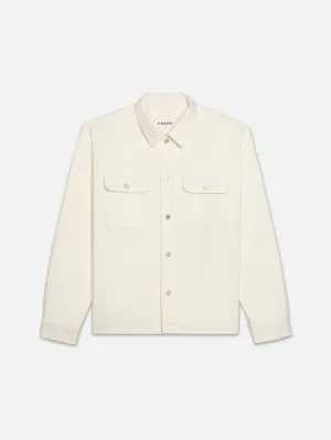 Textured Terry Overshirt -- Off White