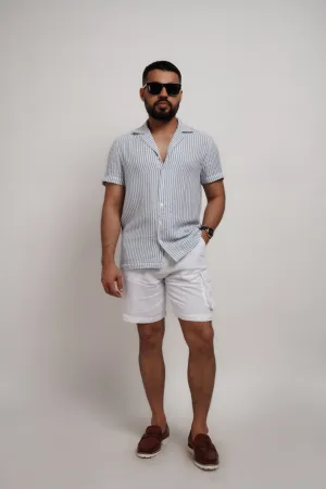 White Linen Shorts